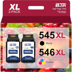 545XL 546XL Multipack printeru kasetnes, kas saderīgas ar Canon PG-545 CL-546 XL / kasetnēm Pixma TS3450 TS3350 TR4650 TR4550 TS3150 TS3450 MX495 TR4551 TS3400 TR4500 / 545 melna un 546 krāsaina