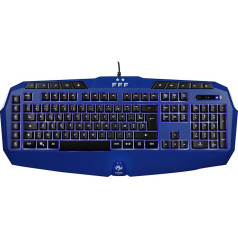 Konix FFF AZERTY AZERTY membrānas spēļu tastatūra - Anti-Ghosting ar 26 taustiņiem - zils fona apgaismojums