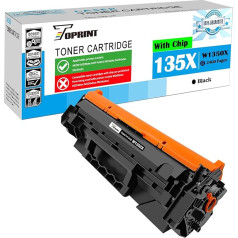 TOPRINT saderīgs ar čipa tonera kasetni 135X W1350X (135A W1350A) ar augstu ražību 2400 lappuses HP Laserjet M209 M209dw MFP M234 M234dw M234sdw M234sdw M234sdn, nedarbojas ar HP+ printeri