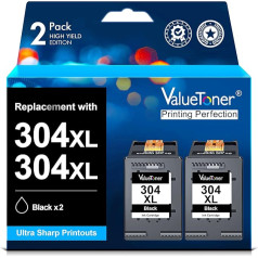 Valuetoner 304 XL 304XL Multipack atkārtoti atjaunotas printeru kasetnes, kas paredzētas HP 304 304XL kasetnes priekš HP Envy 5030 5010 5000 5020 5032 Deskjet 2630 3730 3750 3730 2622 2633 3720 376 0(2 pack,304