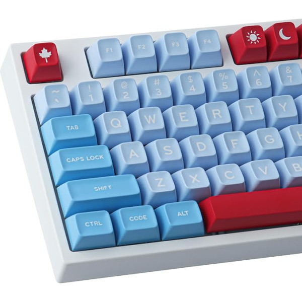 JOMKIZ Double Shot Keycaps 173 taustiņi SA Profile Flair Keycap komplekts ar 2.75u, 3u, 6.25u un 7u atstarpes joslu Cherry Mx slēdzim ISO ANSI izkārtojumam mehāniskās tastatūras klaviatūrai