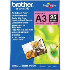 Brother Original BP60MA3 Tintes papīrs matēts A3 25BL 145g/qm für MFC-6490CW 6890CDW