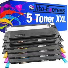 Tito-Express PlatinumSerie 5 Toner XXL suderinamas su Samsung CLT-4092S | Tinka CLP-310 CLP-315 CLX-3170 CLX-3175 K NK WK FN FW N W | Juodas 2500, spalvotas po 2000 puslapių