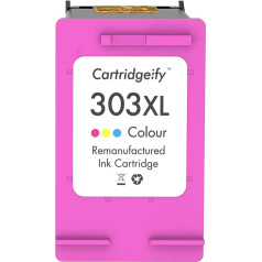 Cartridgeify 303 XL printeru kasetnes saderīgas ar HP 303 303XL tintes kasetnēm (1× krāsaina) priekš Tango, Tango X, Envy Photo 6220 6230 6232 6234 7130 7134 7830