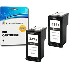 Printing Pleasure – 2 Compatible Printer Ink Cartridges for HP Deskjet 5740 5745, Black