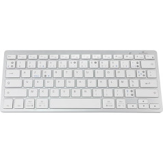 Bluestork - Bezvadu Bluetooth tastatūra datoram, saderīga ar Windows un Mac OS - Mini tastatūra PC/Mac franču AZERTY, kompakta, īpaši plāna, viegla, klusa - Jaunums 2024