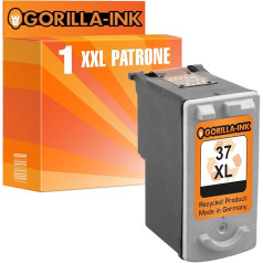 Gorilla-Ink 1 kasetne, kas saderīga ar Canon PG-37 XL melnā 18 ml XXL ietilpības