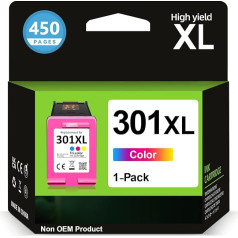 Sunnieink 301 Ink Cartridges Colour XL, 301 XL Compatible with HP 301 Colour, Ink Cartridges 301 XL Colour for Envy 4500 5530 4504 4507 5532 DeskJet 2544 2540 1510 1050 J410 1512 3050 OfficeJet 463 0