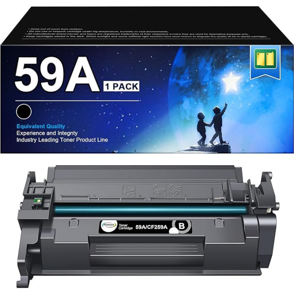 RUDGUZ CF259A 59A toneris (su mikroschema) suderinamas su HP 59A juodu 59X CF259X toneriu, skirtu HP Laserjet Pro MFP M428fdw M428 M428fdw M428dw M428dw M404 M404dw M404dn M404n M404n M304a M304 (1 pakuotė)