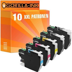 Gorilla-Ink 10 XXL kasetnes saderīgas ar Brother LC-3217 | MFC-J 6935DW MFC-J 5730DW MFC-J 6930DW MFC-J 5330DW MFC-J 5335DW MFC-J 5330DW MFC-J 6530DW MFC-J 5930DW