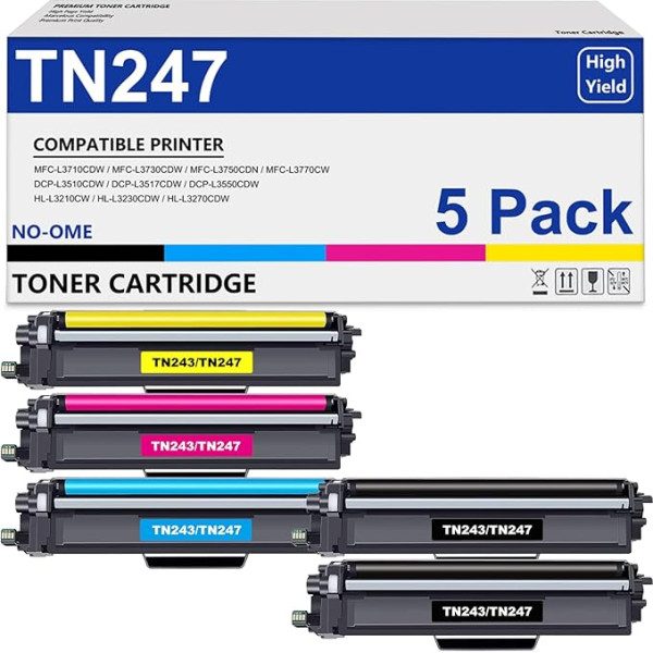 APRONE TN247 TN243 Tonerio kasetė suderinama su Brother TN-243 TN-247, skirta DCP-L3550CDW MFC-L3750CDW MFC-L3750CDW MFC-L3770CDW HL-L3210CW HL-L3270CDW HL-L3230CDW