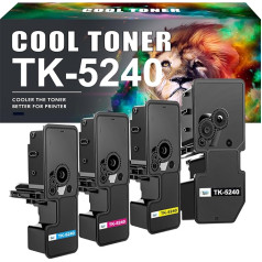 Cool Toneris suderinamas su Kyocera TK-5240K TK5240 TK5240K TK-5240 Ecosys M5526cdw M5526cdw P5026cdw P5026cdn TK-5240C TK-5240Y TK-5240M (juodas žydras geltonas purpurinis, 4 )