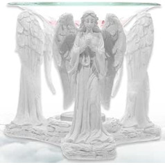 Silent Angels eļļas deglis, Sargeņģeļa aromātiskā gaisma, aromlampa, tējas lampiņas turētājs, augstums 10 cm, dekorācijas eņģeļa figūriņa