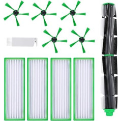 FHzytg Pack of 11 Apaļās sukas rezerves daļas Filtra piederumi Sānu suku birstes Vorwerk Kobold VR200 VR300 Robot Putekļu sūcējam