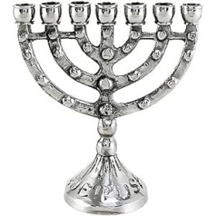 NKlaus Menorah svečturis Roku darbs Menorah Small Jeruzaleme līdz 8mm Sveces JAUNS 2694