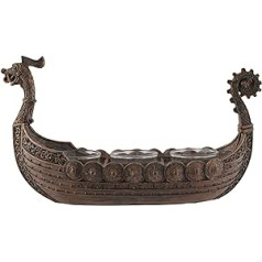 Nordic Drakar Viking Ship tējas lampiņu turētājs bronzas 3 tējas lampiņas