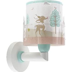 Dalber Children's Wall Light Children's Room Wall Light Clouds Loving Deer Animals Pink Rose 61279 E27