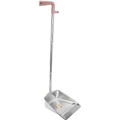 Zerodeko Stainless Steel Long Handled Shovel Feet Shovel Heavy Duty Vertical Shovel for Lobby Garage Home and Yard