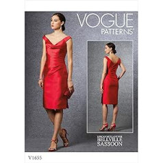 Vogue Patterns-V1655E5-MISSES-ĪPAŠS gadījuma papīrs, dažādi izmēri, 14-16-18-20-22