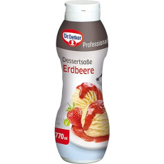 ‎Dr. Oetker Dr. Oetker Professional zemeņu deserta mērce, 770 ml pudele, aizvākojams vāciņš pret pilēšanu, ērti aizvākojama pudele, 1-39-252310