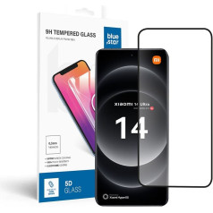 Blue Star 5D grūdintas stiklas pilnai uždengtas rėmeliu Xiaomi 14 Ultra juodas