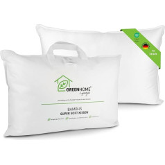 Greenhome Lifestyle® 40 x 60 cm bambusa super mīksts spilvens 610 g kā dīvāna spilvens / spilvens 40 x 60 cm kā bambusa spilvena pildījums, iekšējais spilvens, pildījuma spilvens vai gultas spilvens/dīvāna spilvens vai gultas spilvens