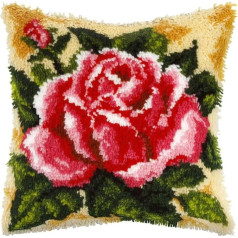 ROCKY&CHAO ROCKY&CHAO aizdares paklājs ar spilvenu, 43 x 43 cm spilvena pārvalka komplekts pieaugušajiem un bērniem, aizdares āķa komplekts, mājas piederumu komplekts (Red Rose)