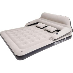 RAPTAVIS King Size Air Mattress Piepūšamā gulta, piepūšamā gulta ar spilvenu un atzveltni