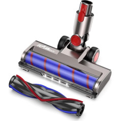 Birste saderīga ar Dyson V7, V8, V10, V10, V11, V15 putekļsūcēju, birste ar 4 LED lukturiem, elastīgu rotāciju un 2 rezerves riteņiem