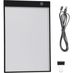 A4 LED LED mākslas dēļa gaismas pads Ultra Thin Portable Tracer Artcraft zīmēšanas zīmēšanas pads Light Box galda virsma māksliniekiem, zīmēšanai, skicēšanai