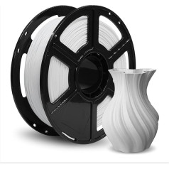 Flashforge PETG filaments 1,75 mm, 1 kg, augstas stiprības PETG 3D printeru filaments, ideāli piemērots lietošanai ārpus telpām un ilgstošai lietošanai, balts