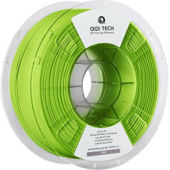 QIDI TECH ASA filaments 1,75 mm zaļš, 3D printeru filaments ASA 1 kg spole (2,2 lbs), augsta UV izturība, zems smakas līmenis, ideāli piemērots ārējo funkcionālo detaļu drukāšanai, piemērots vairumam FDM 3D printeru