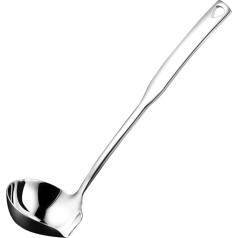 Veciado 304 nerūsējošā tērauda zupas pavārnīca Punch Luminous Ladle ar uzliešanas sprauslu Ladle servēšanai, 30 cm