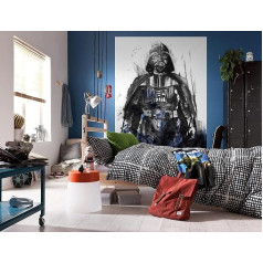 Komar Star Wars IADX4-017 Neaustas foto tapetes Star Wars akvareļu Vader izmērs 200 x 280 cm (platums x augstums) Darth Dad Teenager istaba Bērnu istaba tapetes