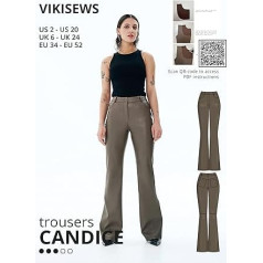 Vikisews Šūšanas Pattern sievietēm - Candice Šūšanas Pattern sievietēm Size US2 - US20 Plus Size - piemērots iesācējiem ar viegli sekot šūšanas instrukcijas