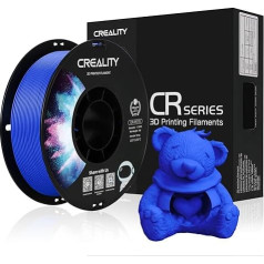 Oficiālais PETG filaments 1,75 mm, Creality PETG 3D printeru filaments 1 kg spole, nesajaucams 3D drukas materiāls, izmēru precizitāte +/- 0,03 mm, piemērots lielākajai daļai 3D FDM printeru (zils)