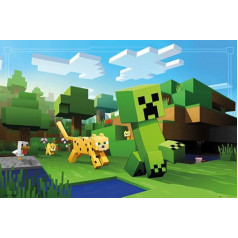 Empireposter 745477 Minecraft Ocelot Chase - PC Video Game Poster Print 91.5 x 61 x 0.14 cm Paper, Multi-Colour