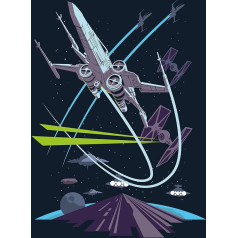 Komar Star Wars Classic Vector X-Wing - Izmērs: 50 x 70 cm, Sienas glezna, Plakāts, Mākslas darbi (bez rāmja)