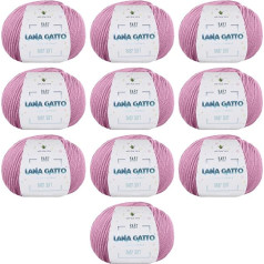 Vilna adīšanai vai tamborēšanai, 100% Merino vilna Extrafine, Lana Gatto. Baby Soft Line bērnu, jaundzimušo dabīga ar alveju (10, roze - 9409)