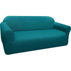 Granbest bieza dīvāna pārvalki, 3 sēdvietu stilīgs modelis Stretch Couch Covers neslīdošs dīvāna pārklājums ar elastīgu apakšdaļu dzīvojamai istabai suņu mājdzīvnieku mēbeļu aizsargs (3 sēdvietas, melns zaļš)