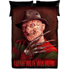 Freddy Krugr - In Your Dreams - Fleece Blanket Horror Bedspread Soft Bed Throw Tapestry Horror Film Art 61