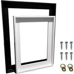 ARTNOVA Koka ēnu rāmis audeklam 24 x 30 cm (balts) I Picture Frame Shadow Strip Canvas Frame Dekoratīvs stiegrojums, rāmis gleznošanai, jau samontēts un gatavs lietošanai