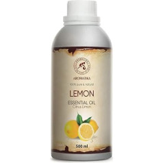 Citronu eļļa 500 ml - Itālija - Dabīga, tīra ēteriskā - Citronu eļļa labam miegam - Aromātlampa - Telpu aromāts - Kosmētika