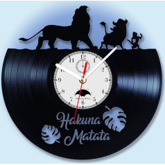 Viiluuxr LED sienas pulkstenis Vintage vinila ierakstu sienas pulksteņi The Lion King dāvanas Radio vadāms pulkstenis sienas nakts gaismas sienas pulkstenis liels 30 cm ar tālvadības pulti 7 krāsas gaismas izgaismota siena