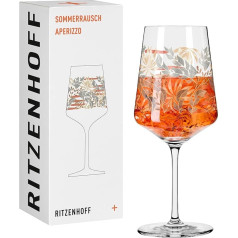 RITZENHOFF 2841015 Aperitīva glāze 500 ml - Summer Rausch No. 15 Series - Aperizzo Glass Leaf Motif Green - Ražots Vācijā