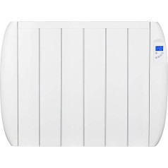 MYLEK Radiators elektriskais ar programmējamu digitālo taimeri - sienas alumīnija, vannas istabas IP24, aizsargāts pret šļakatām, LOT 20 Eco Design, energoefektīvs (1500 W)