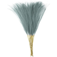 25gab Faux Pampas zāle 53,3 cm mākslīgās mākslīgās viltus žāvētas pampas zāles dekori grīdas vāzes pildviela, kāzu apdare, mājas apdare, tumši pelēka