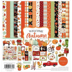 Echo Park Paper Company CBWA138016 Welcome Autumn Collection Kit papīrs, 12 x 12 collas, 12 x 12 collas