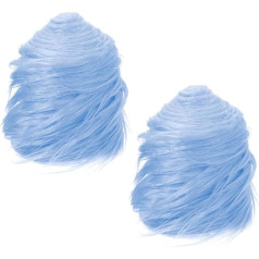 PATIKIL Pack of 2 Plush Faux Fur Fabric Precut Strips 59 x 4 collas pūkains mākslīgās kažokādas loku amatniecības Ziemassvētku Halloween Gnome bārda Blue