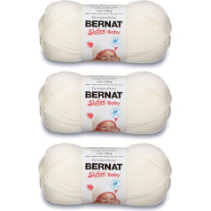 Bernat Softee Baby Antique White dzija - 3 iepakojumi pa 141g - Akrils - 3 DK (Viegls) - 360m - Adīšana / Tamborēšana